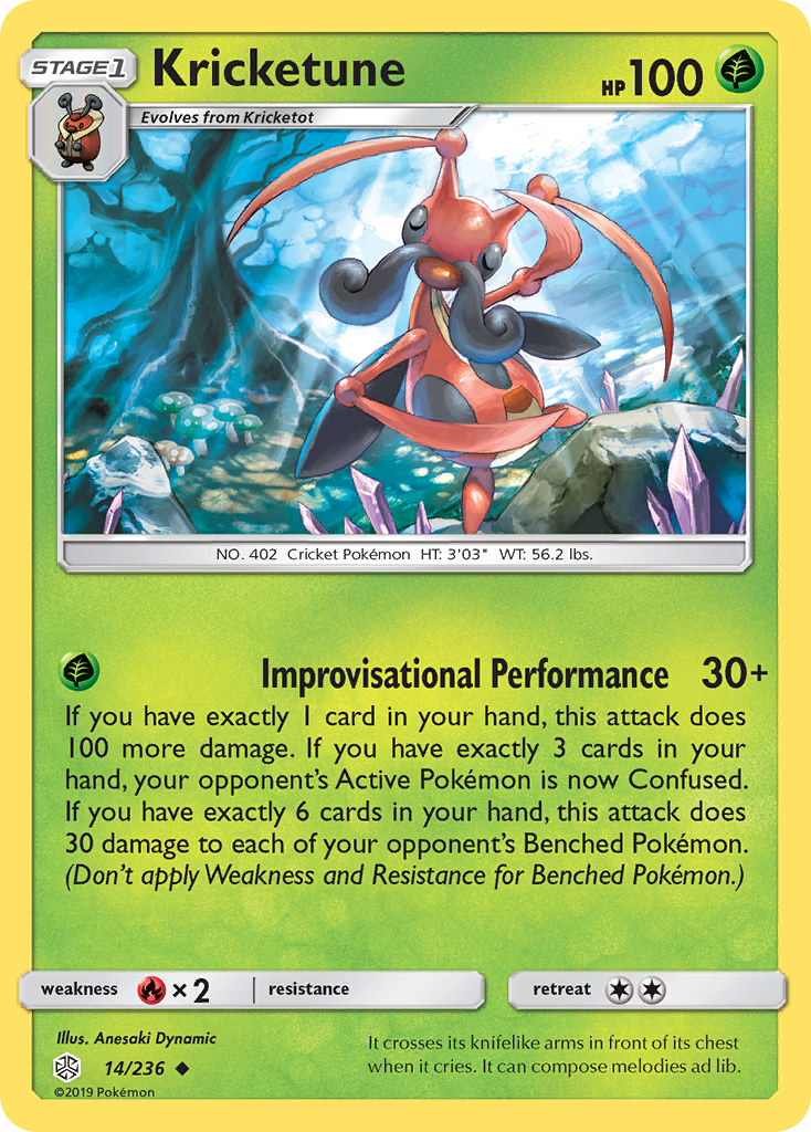 Kricketune (14/236) [Sun & Moon: Cosmic Eclipse] | Good Games Cannington