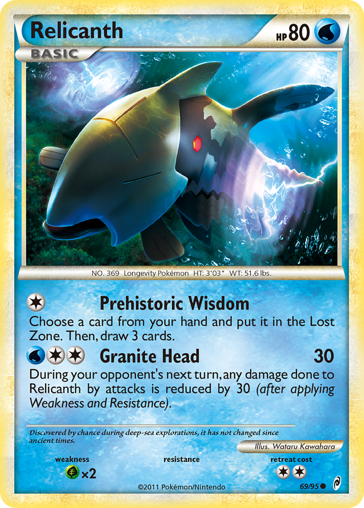 Relicanth (69/95) [HeartGold & SoulSilver: Call of Legends] | Good Games Cannington