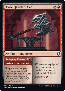 Two-Handed Axe // Sweeping Cleave [Commander Legends: Battle for Baldur's Gate] | Good Games Cannington