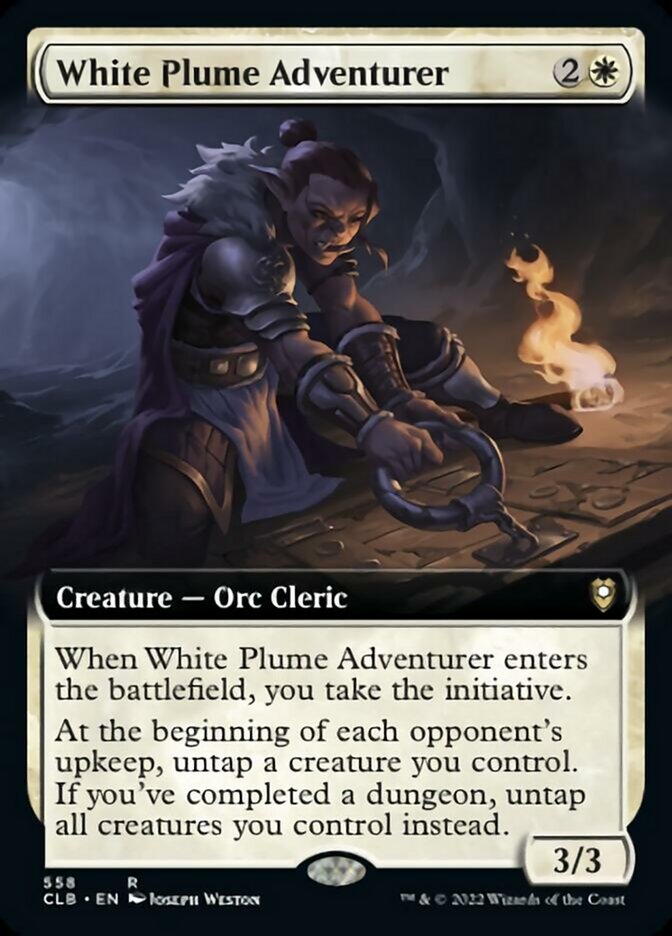White Plume Adventurer (Extended Art) [Commander Legends: Battle for Baldur's Gate] | Good Games Cannington