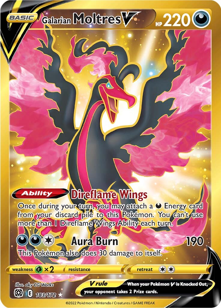 Galarian Moltres V (183/172) [Sword & Shield: Brilliant Stars] | Good Games Cannington
