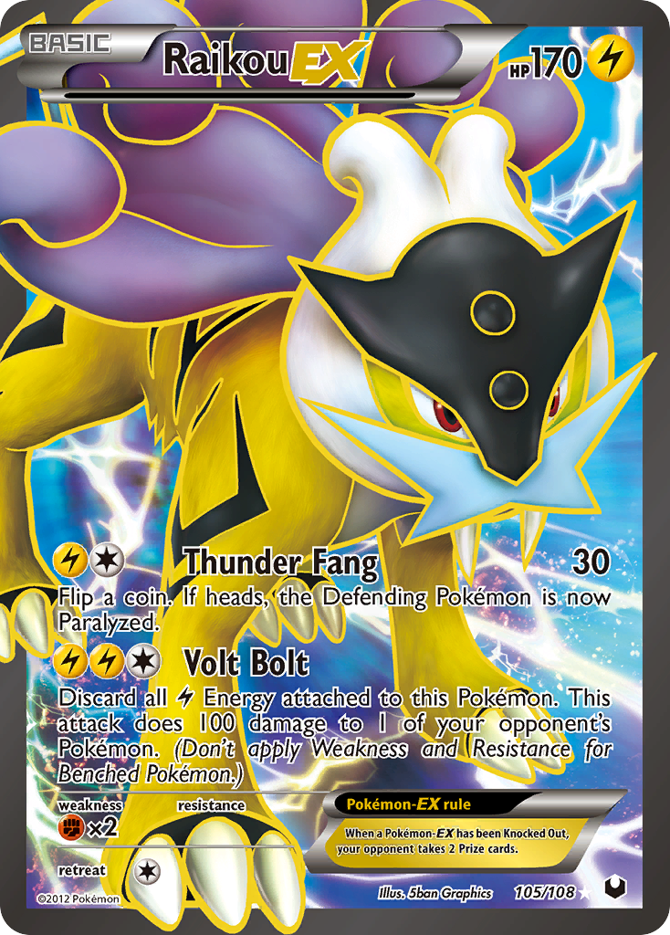 Raikou EX (105/108) [Black & White: Dark Explorers] | Good Games Cannington