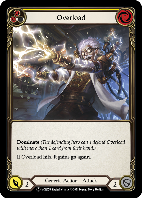 Overload (Yellow) [U-MON276-RF] Unlimited Rainbow Foil | Good Games Cannington