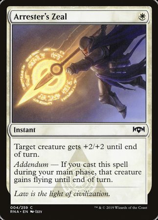 Arrester's Zeal [Ravnica Allegiance] | Good Games Cannington