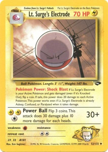 Lt. Surge's Electrode (52/132) [Gym Challenge Unlimited] | Good Games Cannington