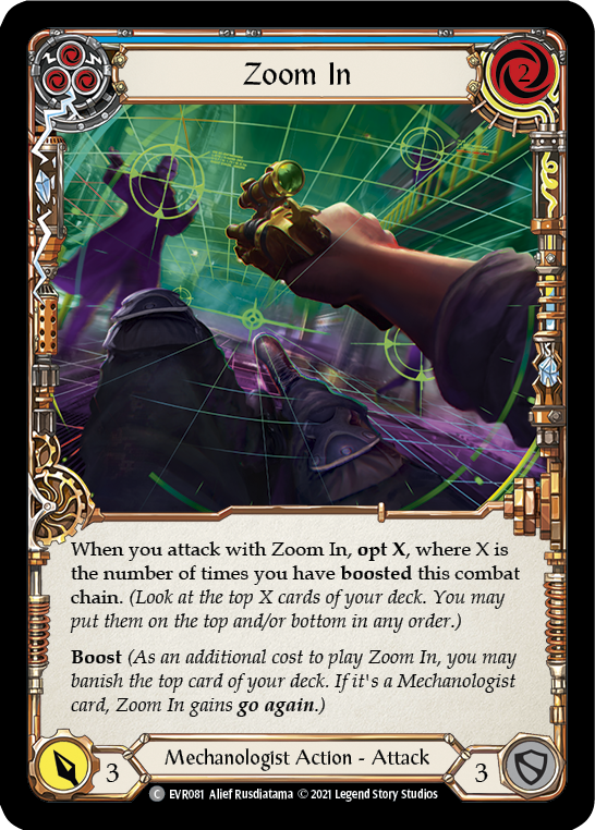 Zoom In (Blue) [EVR081] (Everfest)  1st Edition Rainbow Foil | Good Games Cannington