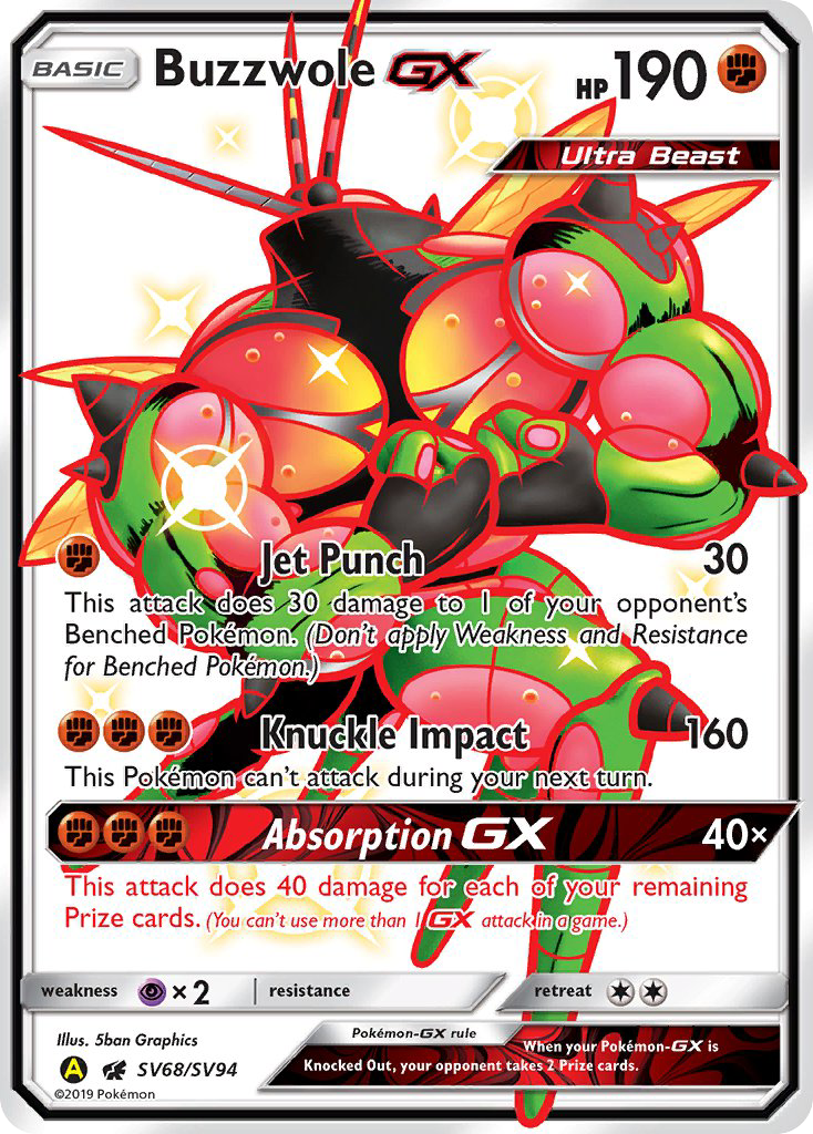 Buzzwole GX (SV68/SV94) [Sun & Moon: Hidden Fates - Shiny Vault] | Good Games Cannington