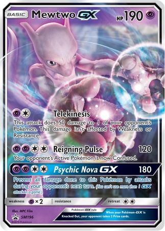 Mewtwo GX (SM196) (Jumbo Card) [Sun & Moon: Black Star Promos] | Good Games Cannington
