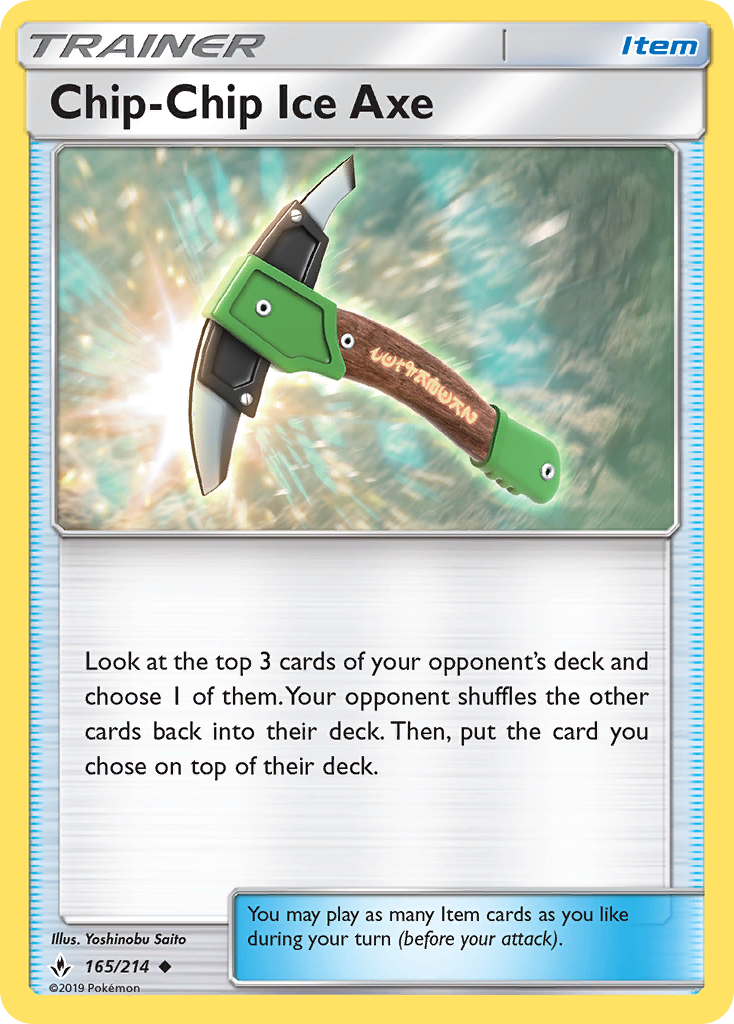 Chip-Chip Ice Axe (165/214) [Sun & Moon: Unbroken Bonds] | Good Games Cannington