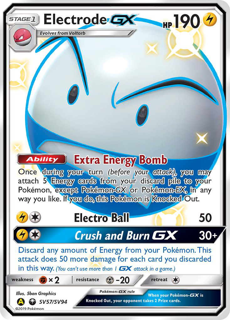 Electrode GX (SV57/SV94) [Sun & Moon: Hidden Fates - Shiny Vault] | Good Games Cannington
