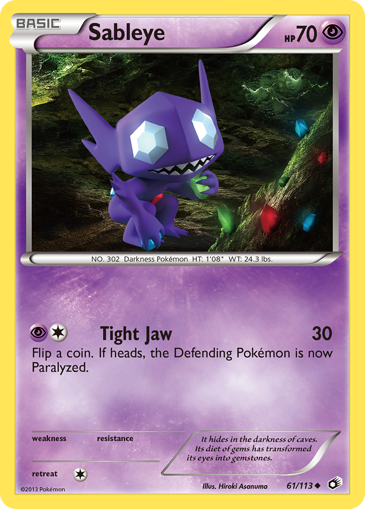 Sableye (61/113) [Black & White: Legendary Treasures] | Good Games Cannington