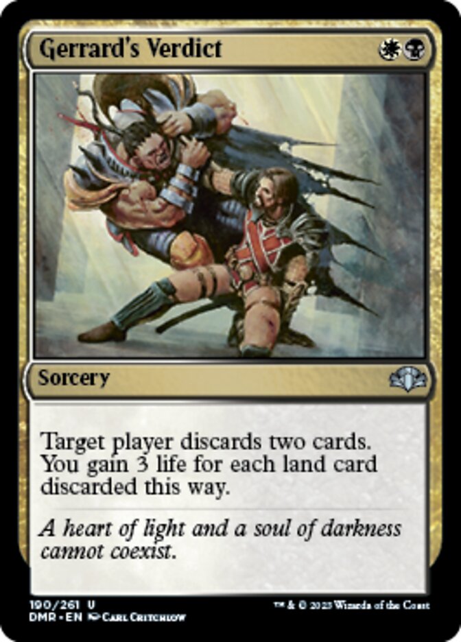 Gerrard's Verdict [Dominaria Remastered] | Good Games Cannington