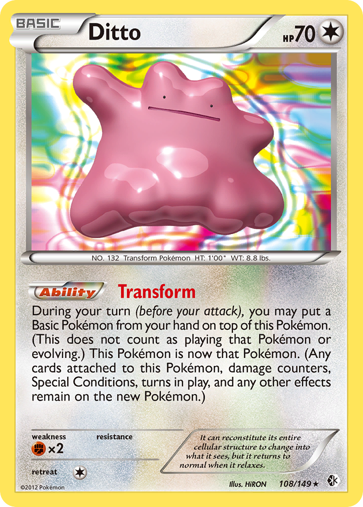 Ditto (108/149) [Black & White: Boundaries Crossed] | Good Games Cannington