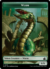 Saproling // Wurm Double-Sided Token [Ravnica Remastered Tokens] | Good Games Cannington