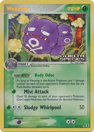 Weezing (33/113) (Stamped) [EX: Delta Species] | Good Games Cannington