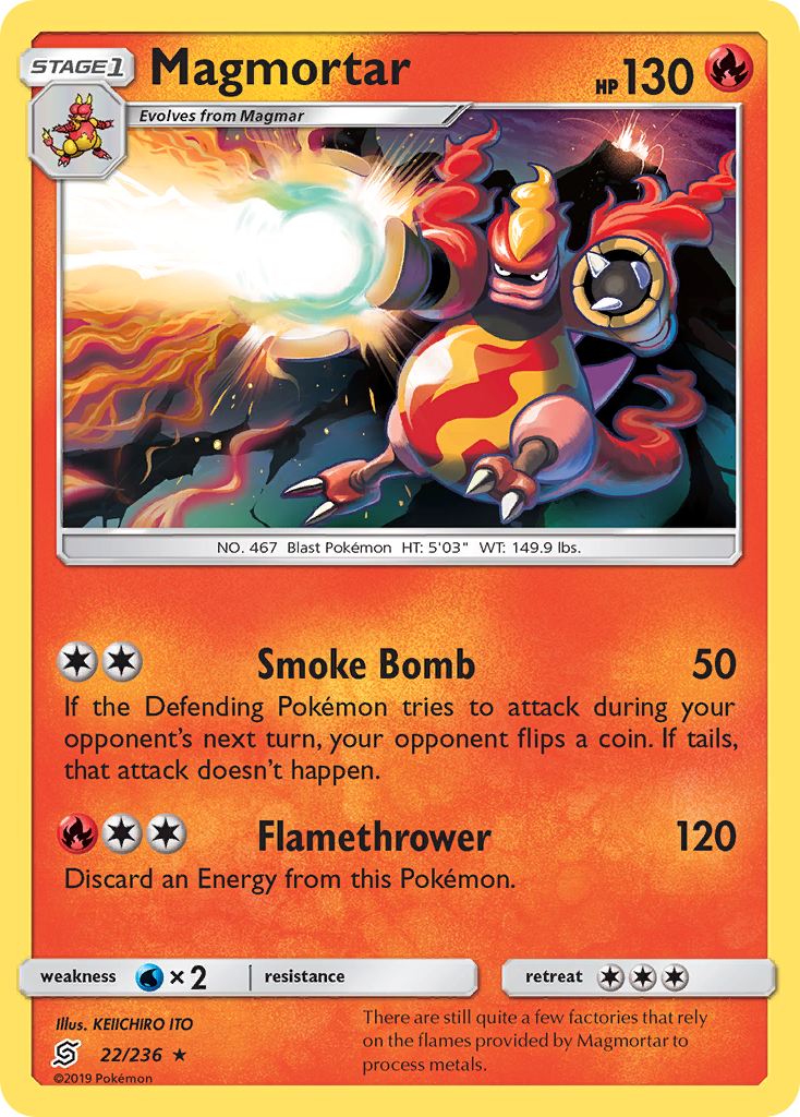 Magmortar (22/236) [Sun & Moon: Unified Minds] | Good Games Cannington
