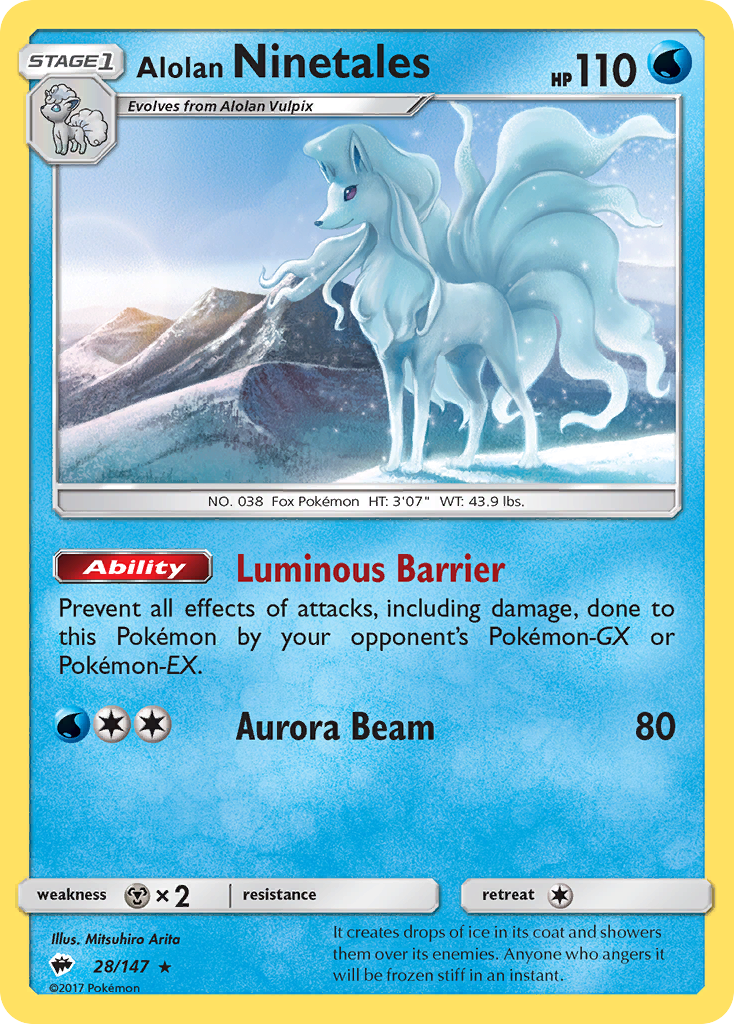 Alolan Ninetales (28/147) [Sun & Moon: Burning Shadows] | Good Games Cannington