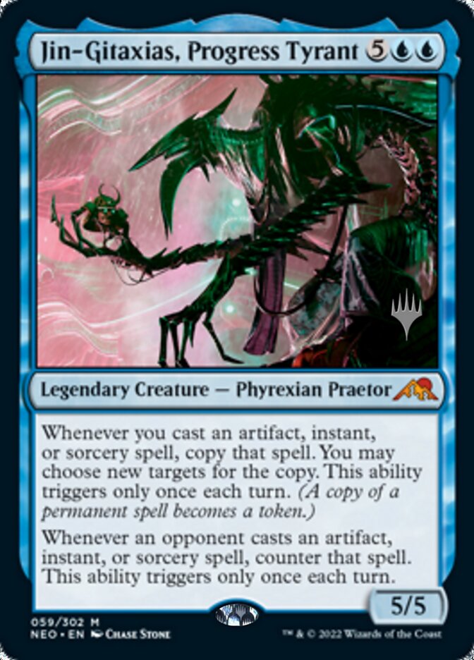 Jin-Gitaxias, Progress Tyrant (Promo Pack) [Kamigawa: Neon Dynasty Promos] | Good Games Cannington