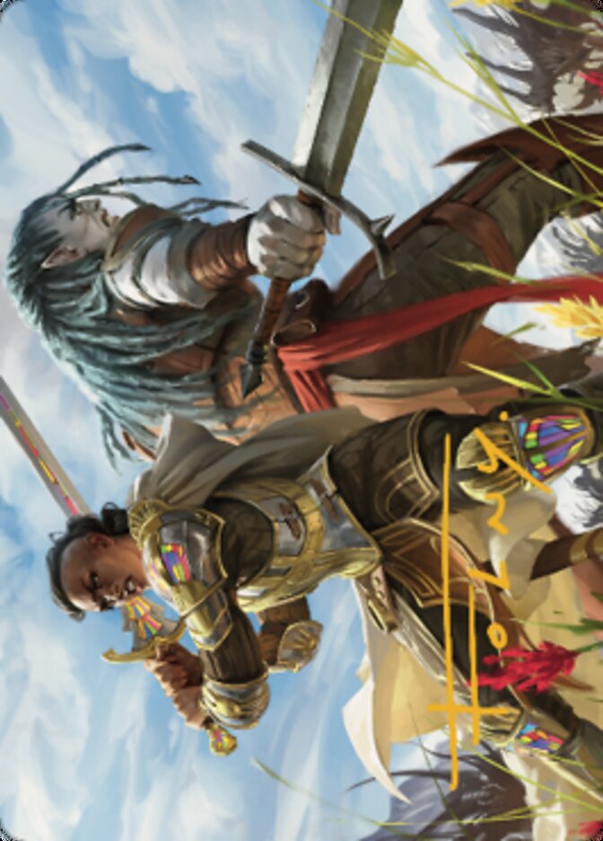 Join Forces Art Card (Gold-Stamped Signature) [Dominaria United Art Series] | Good Games Cannington