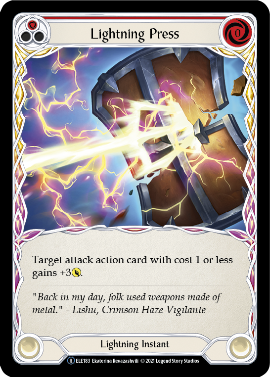 Lightning Press (Red) [U-ELE183] Unlimited Rainbow Foil | Good Games Cannington