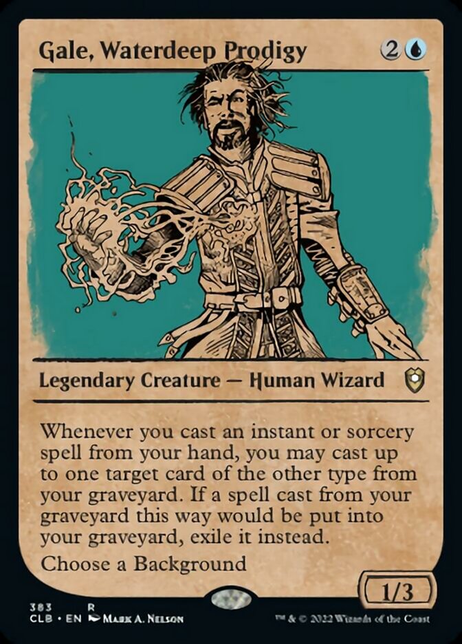 Gale, Waterdeep Prodigy (Showcase) [Commander Legends: Battle for Baldur's Gate] | Good Games Cannington