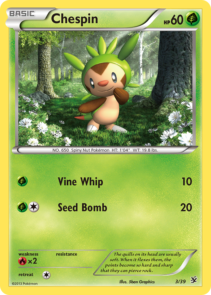 Chespin (3/39) [XY: Kalos Starter Set] | Good Games Cannington
