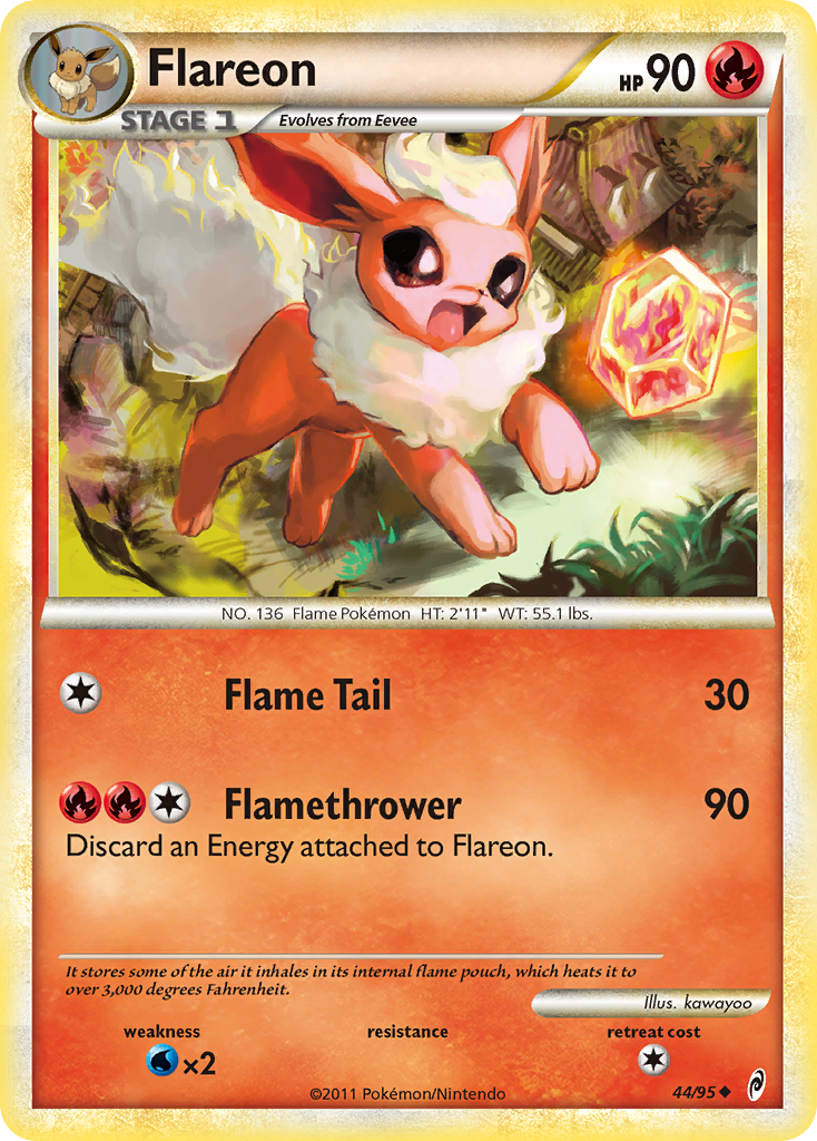 Flareon (44/95) [HeartGold & SoulSilver: Call of Legends] | Good Games Cannington
