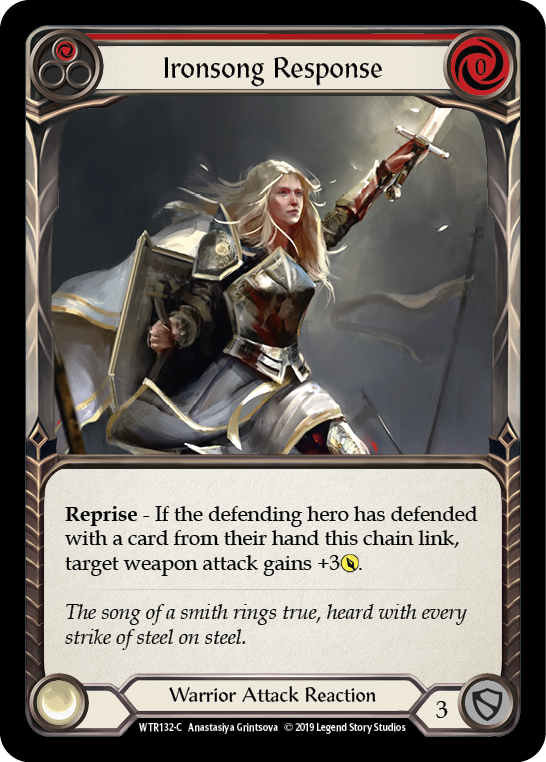 Ironsong Response (Red) [WTR132-C] Alpha Print Rainbow Foil | Good Games Cannington
