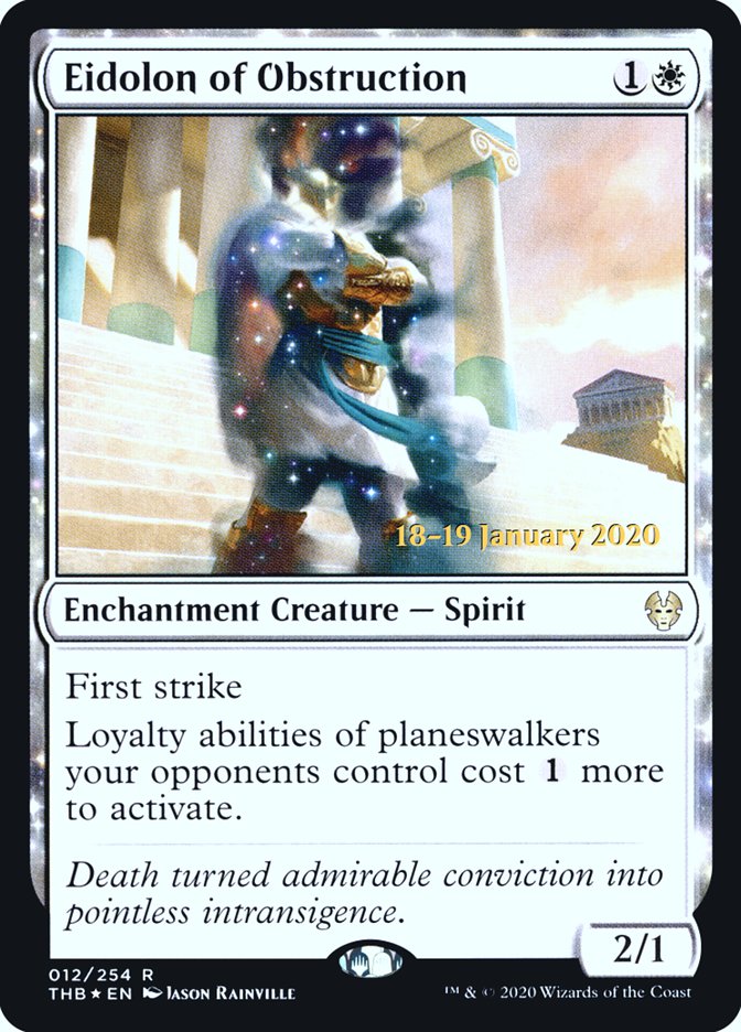 Eidolon of Obstruction [Theros Beyond Death Prerelease Promos] | Good Games Cannington