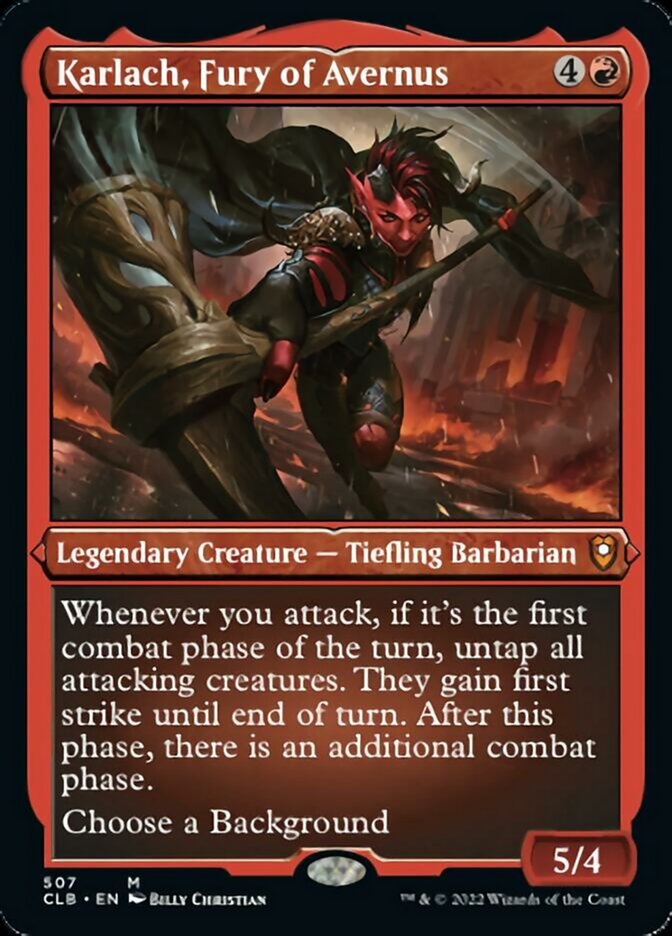 Karlach, Fury of Avernus (Foil Etched) [Commander Legends: Battle for Baldur's Gate] | Good Games Cannington