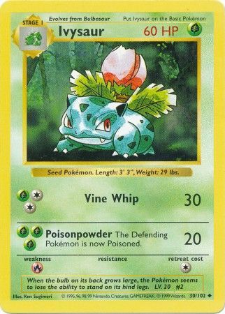 Ivysaur (30/102) [Base Set Shadowless Unlimited] | Good Games Cannington