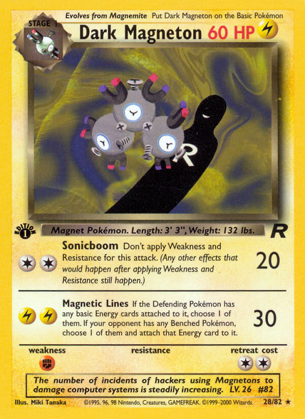 Dark Magneton (28/82) [Team Rocket 1st Edition] | Good Games Cannington