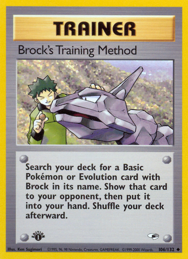 Brock's Training Method (106/132) [Gym Heroes 1st Edition] | Good Games Cannington