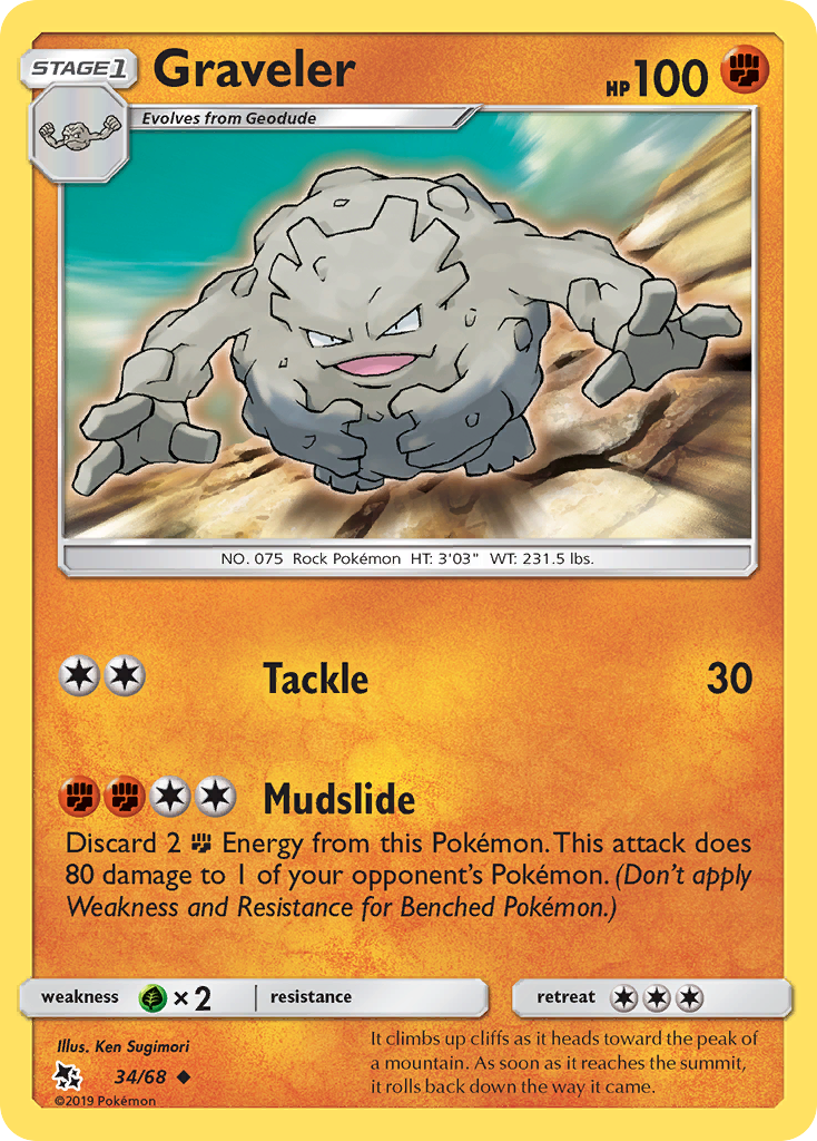Graveler (34/68) [Sun & Moon: Hidden Fates] | Good Games Cannington