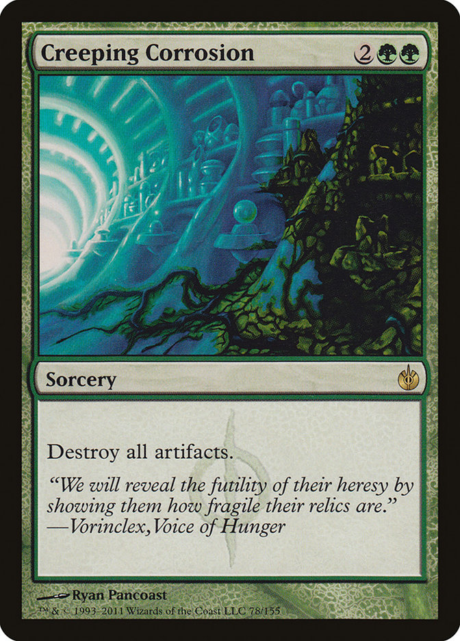 Creeping Corrosion [Mirrodin Besieged] | Good Games Cannington