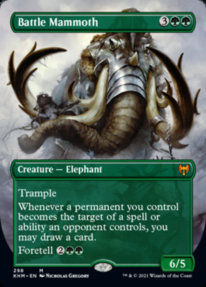 Battle Mammoth (Borderless Alternate Art) [Kaldheim] | Good Games Cannington