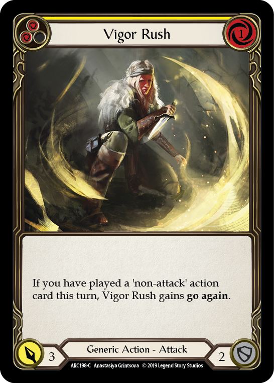 Vigor Rush (Yellow) [ARC198-C] 1st Edition Normal | Good Games Cannington
