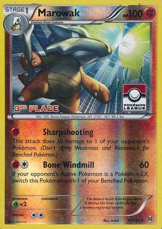 Marowak (78/162) (League Promo 3rd Place) [XY: BREAKthrough] | Good Games Cannington