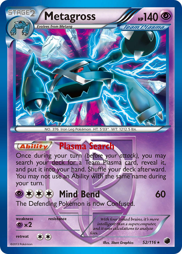 Metagross (52/116) [Black & White: Plasma Freeze] | Good Games Cannington