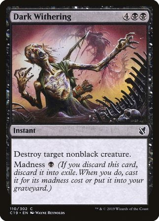 Dark Withering [Commander 2019] | Good Games Cannington
