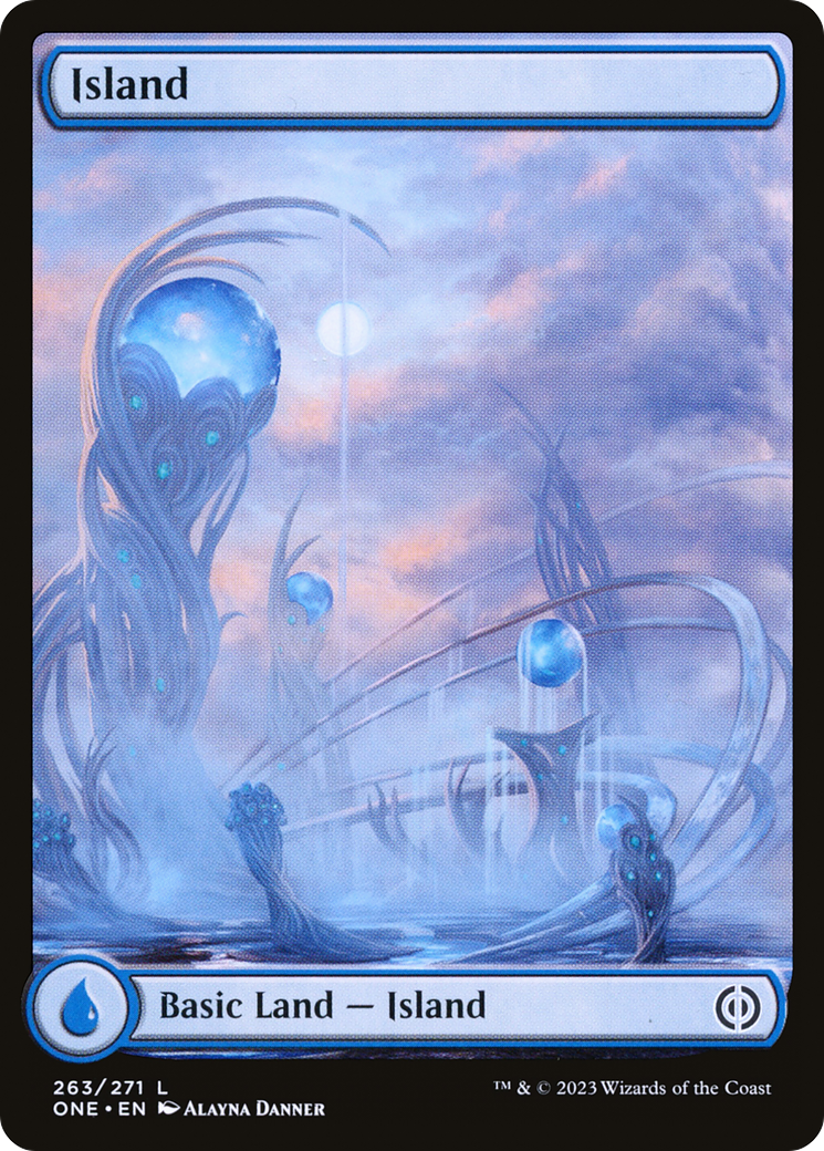 Island (263) (Full-Art) [Phyrexia: All Will Be One] | Good Games Cannington