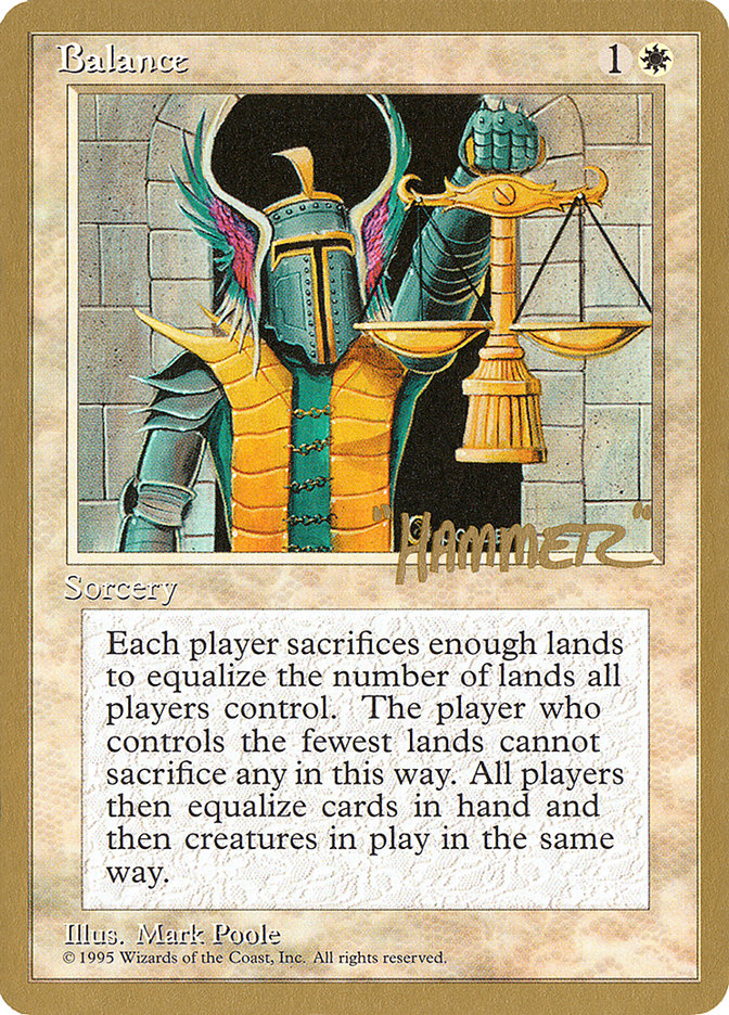 Balance (Shawn "Hammer" Regnier) [Pro Tour Collector Set] | Good Games Cannington