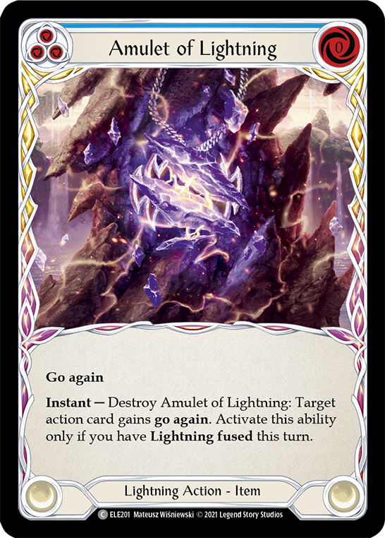 Amulet of Lightning [ELE201] (Tales of Aria)  1st Edition Normal | Good Games Cannington