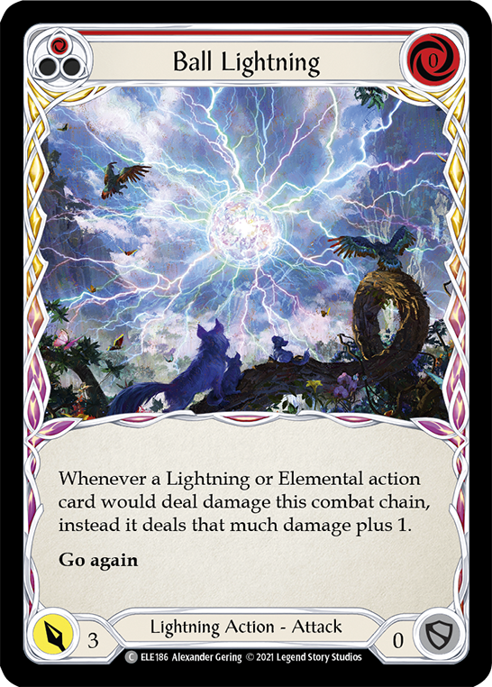 Ball Lightning (Red) [ELE186] (Tales of Aria)  1st Edition Rainbow Foil | Good Games Cannington