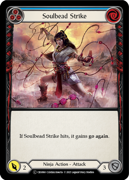 Soulbead Strike (Blue) [U-CRU068-RF] Unlimited Rainbow Foil | Good Games Cannington