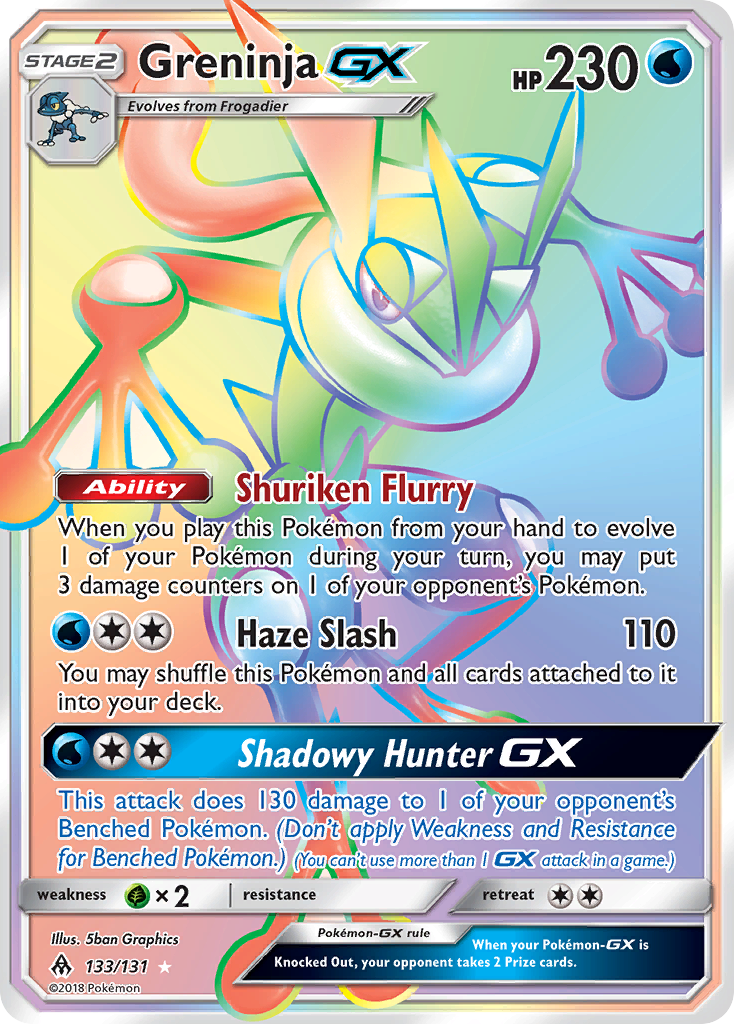 Greninja GX (133/131) [Sun & Moon: Forbidden Light] | Good Games Cannington