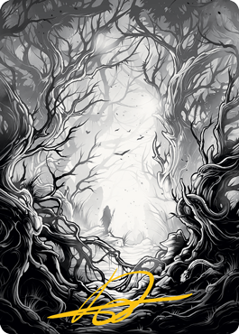 Forest 1 Art Card (Gold-Stamped Signature) [Innistrad: Midnight Hunt Art Series] | Good Games Cannington