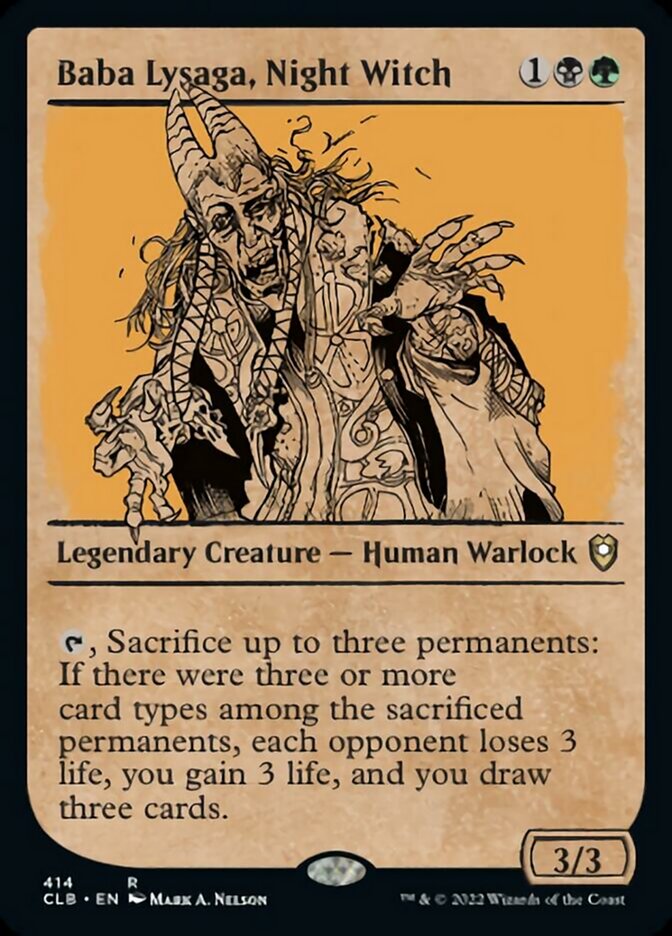 Baba Lysaga, Night Witch (Showcase) [Commander Legends: Battle for Baldur's Gate] | Good Games Cannington