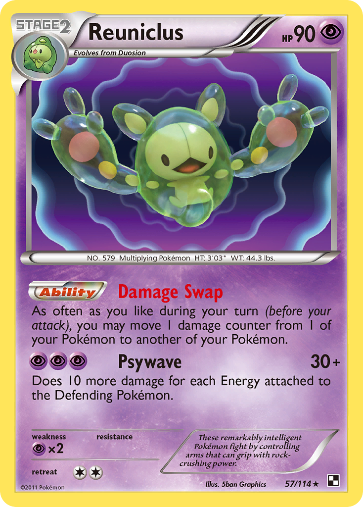 Reuniclus (57/114) [Black & White: Base Set] | Good Games Cannington
