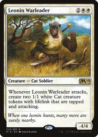 Leonin Warleader [Core Set 2019] | Good Games Cannington